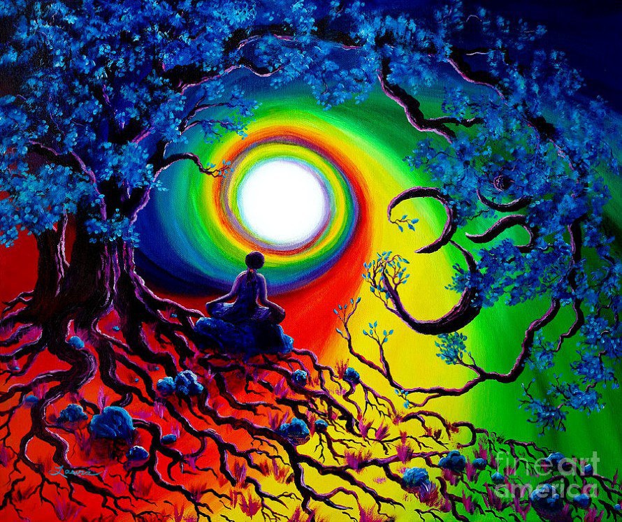 实践“树木冥想”，它如何与下面的大地、星球和上面的天空、宇宙相连，以及它与我们有什么关系。 ... ... ...